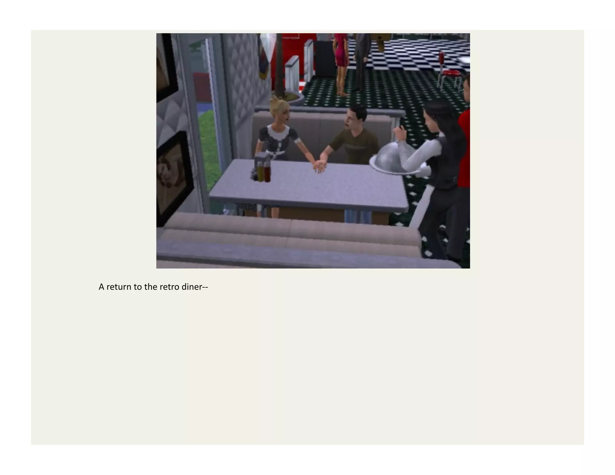 A	
  return	
  to	
  the	
  retro	
  diner-­‐-­‐	
  
 