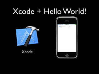 Xcode + Hello World!



  Xcode
 