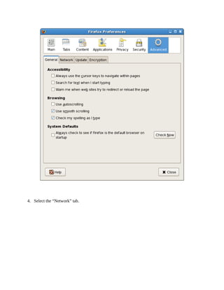 4. Select the “Network” tab.
 
