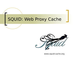 SQUID: Web Proxy Cache
www.squid-cache.org
 