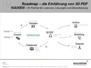 Roadmap – die Einführung von 3D PDF
                  SQUIDDS - Ihr Partner für Lizenzen, Lösungen und Dienstleistung




Seite 1
22.03.2013

Georg Eck Geschäftsführer, Adobe Certified Expert, WebWorks University Coach | Adobe | WebWorks | SAP Visual Enterprise Author | Leximation | Tetra 4D
 