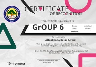 squid game theme certificate of recognition award | PPTX