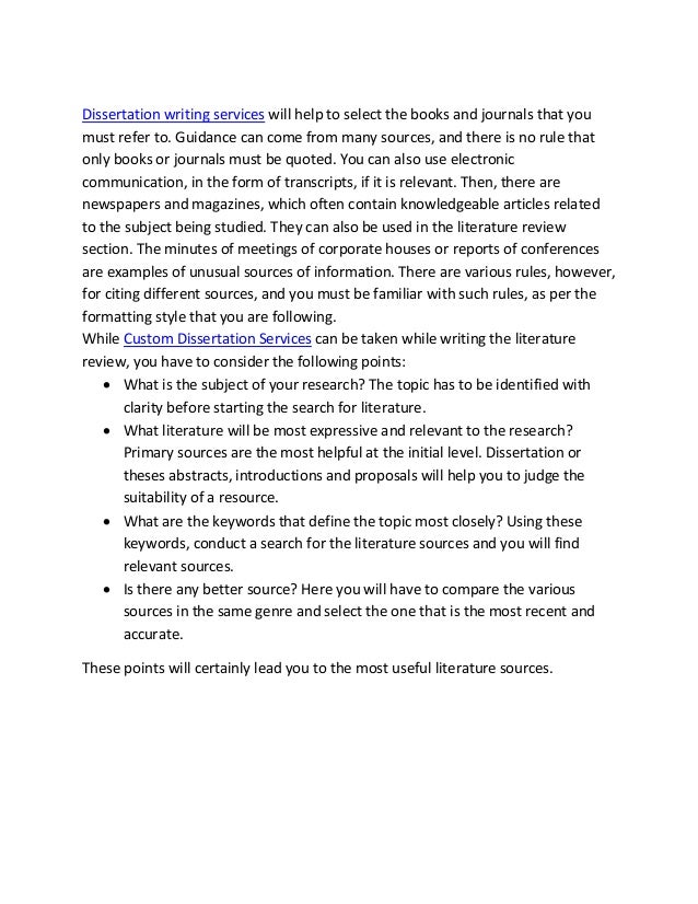 Dissertation help india