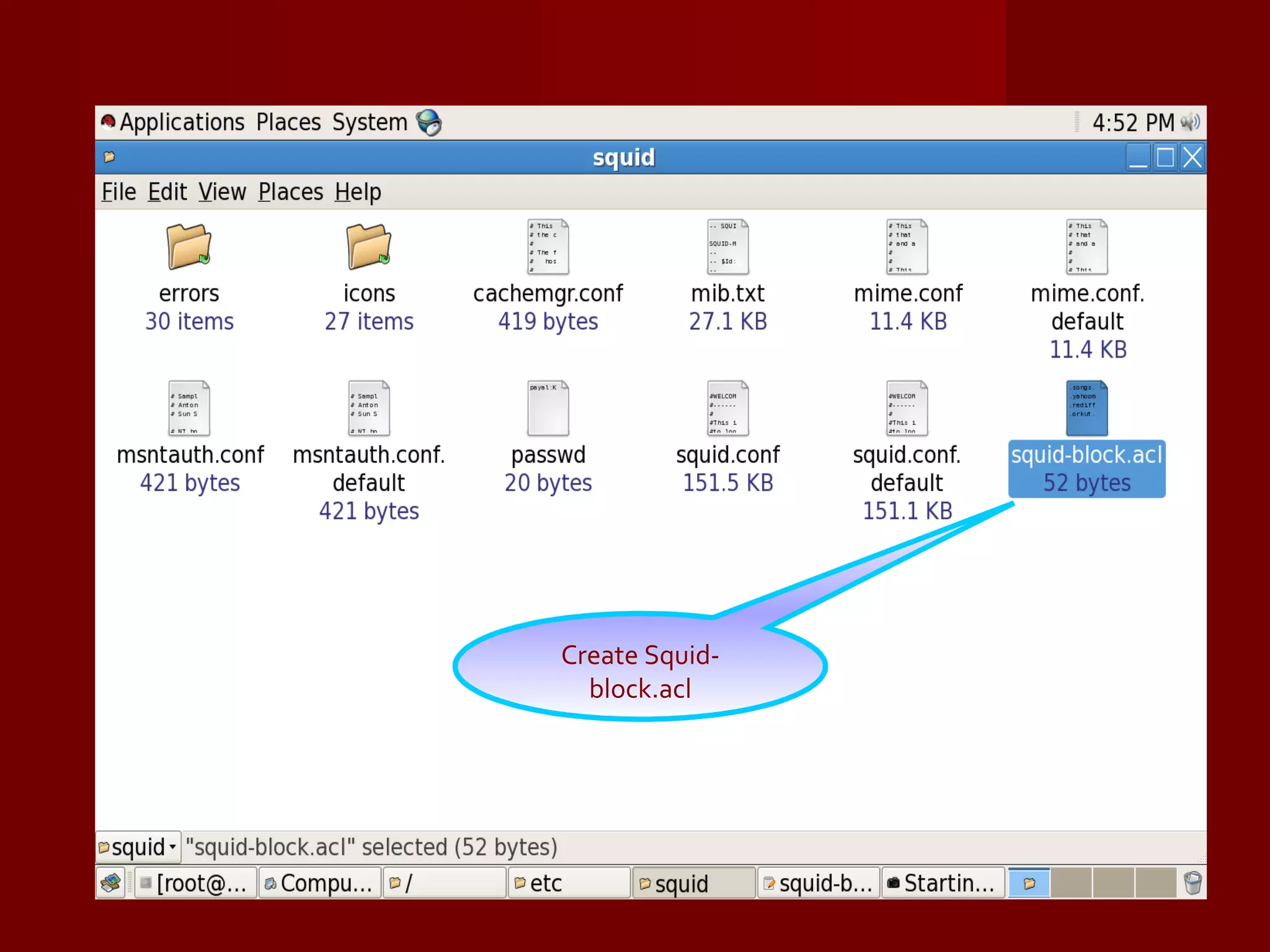 Create Squid-block.acl 