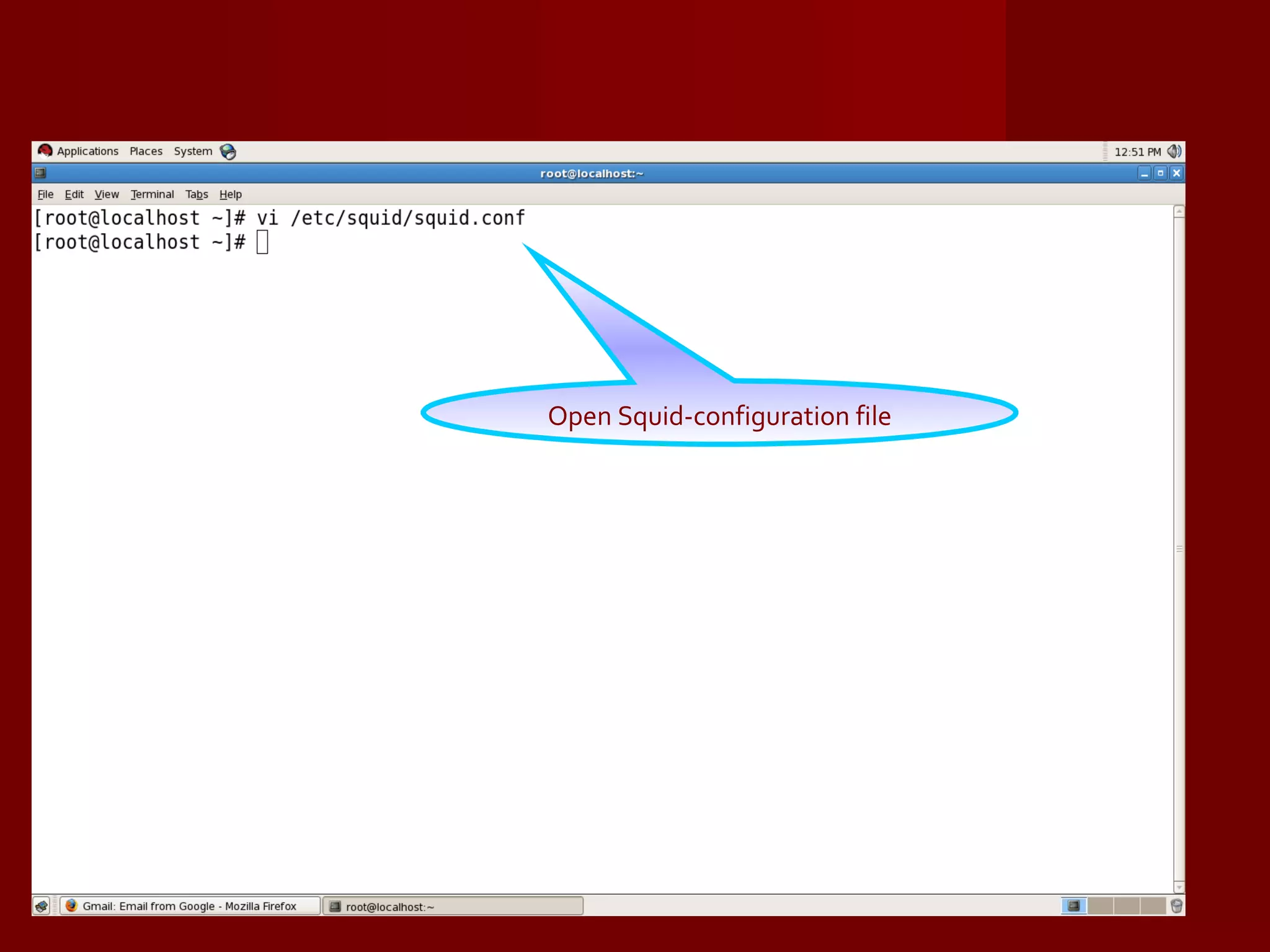 Open Squid-configuration file 