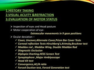 Clinical examination of squint | PPTX