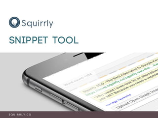 Get to Know the Squirrly Snippet Tool 
