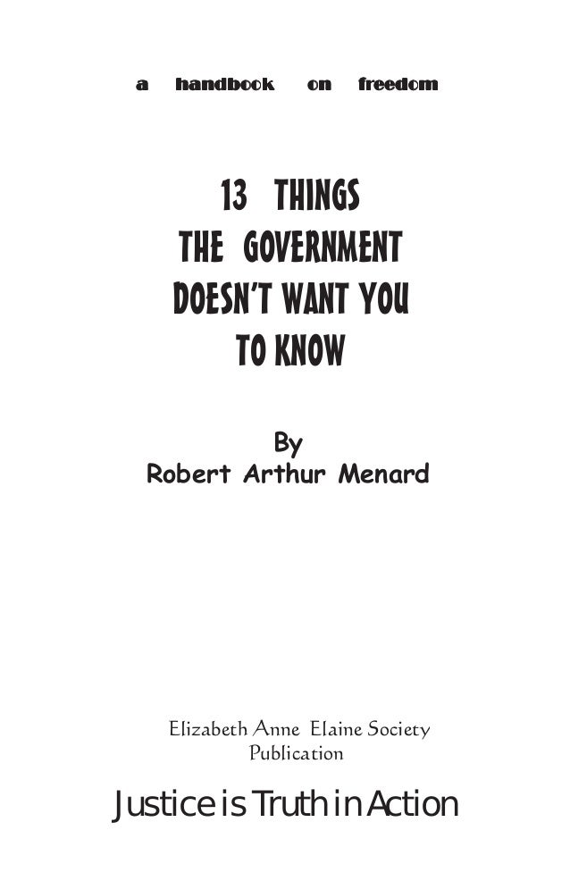 13 Things the Government doesn´t want you to know(01)