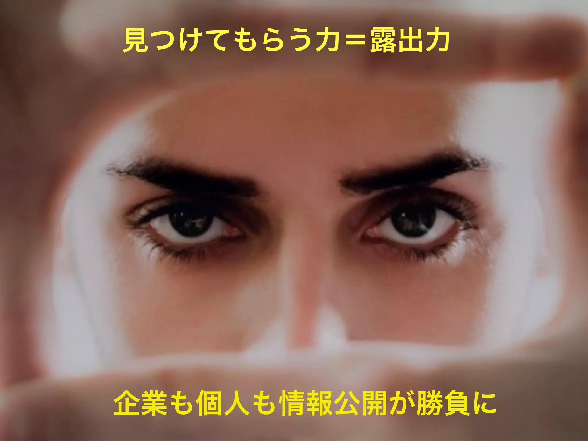 見つけてもらう力＝露出力




企業も個人も情報公開が勝負に
 