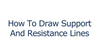 How To Draw Support
And Resistance Lines
 