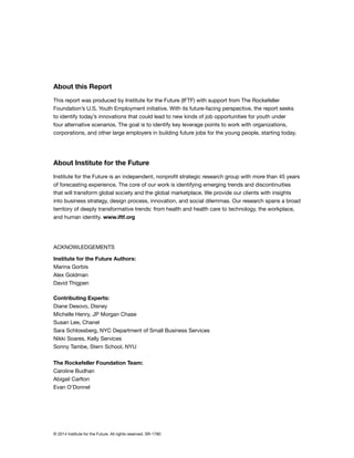 The Future of Youth Employment | PDF