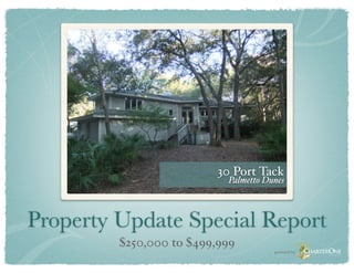 30 Port Tack
                           Palmetto Dunes



Property Update Special Report
         $250,000 to $499,999
                                      powered by
 