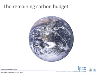 Joeri Rogelj - CLA Chapter 2 – IPCC SR1.5
Image source: NASA blue marble
The remaining carbon budget
 