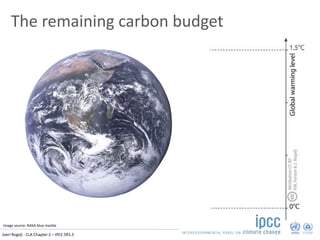 Joeri Rogelj - CLA Chapter 2 – IPCC SR1.5
Image source: NASA blue marble
The remaining carbon budget
 