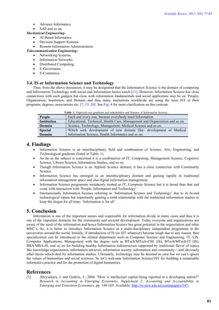 Information Science and Technology (IST): The Nature and View from the ...