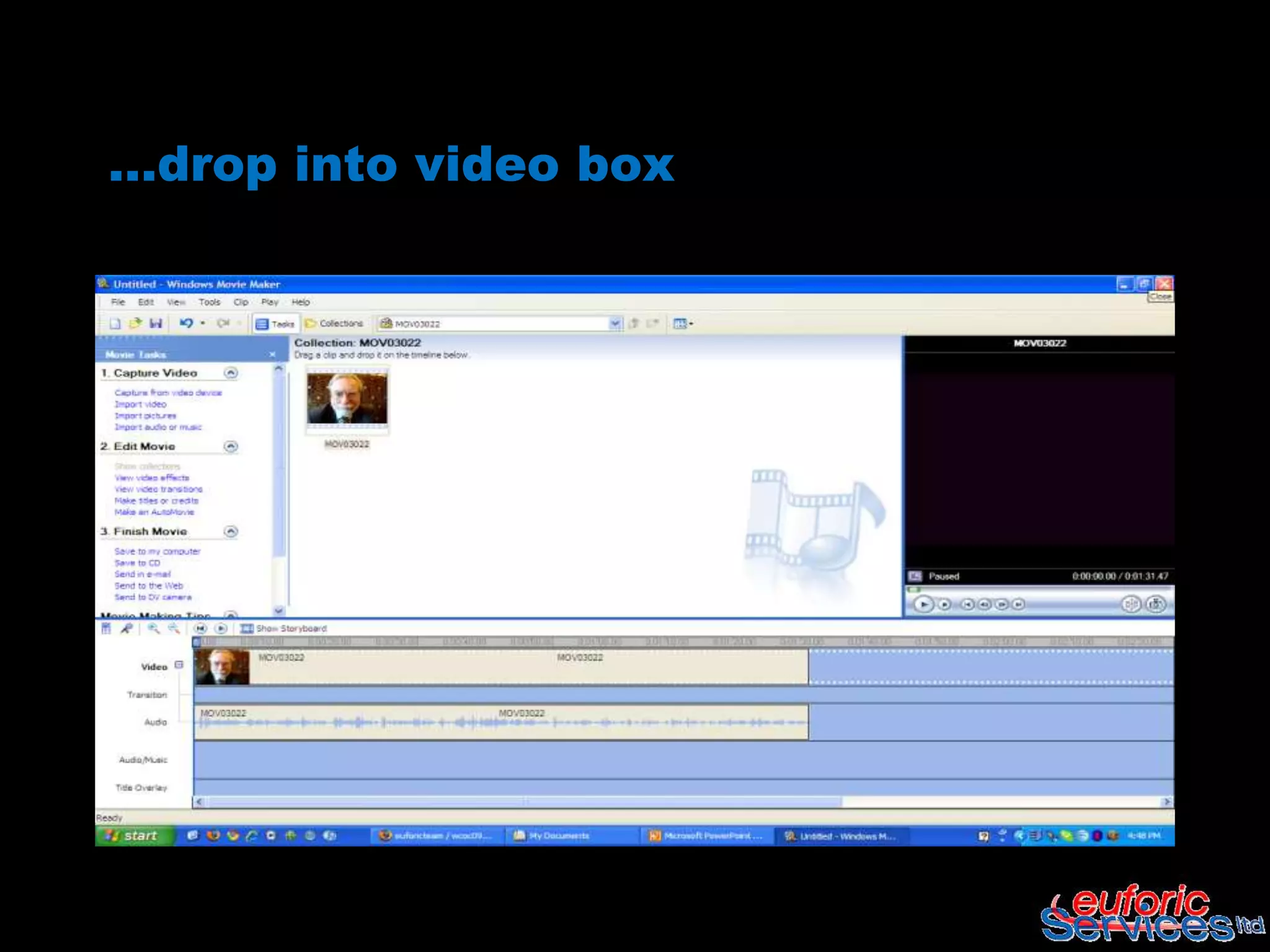 …drop into video box
 