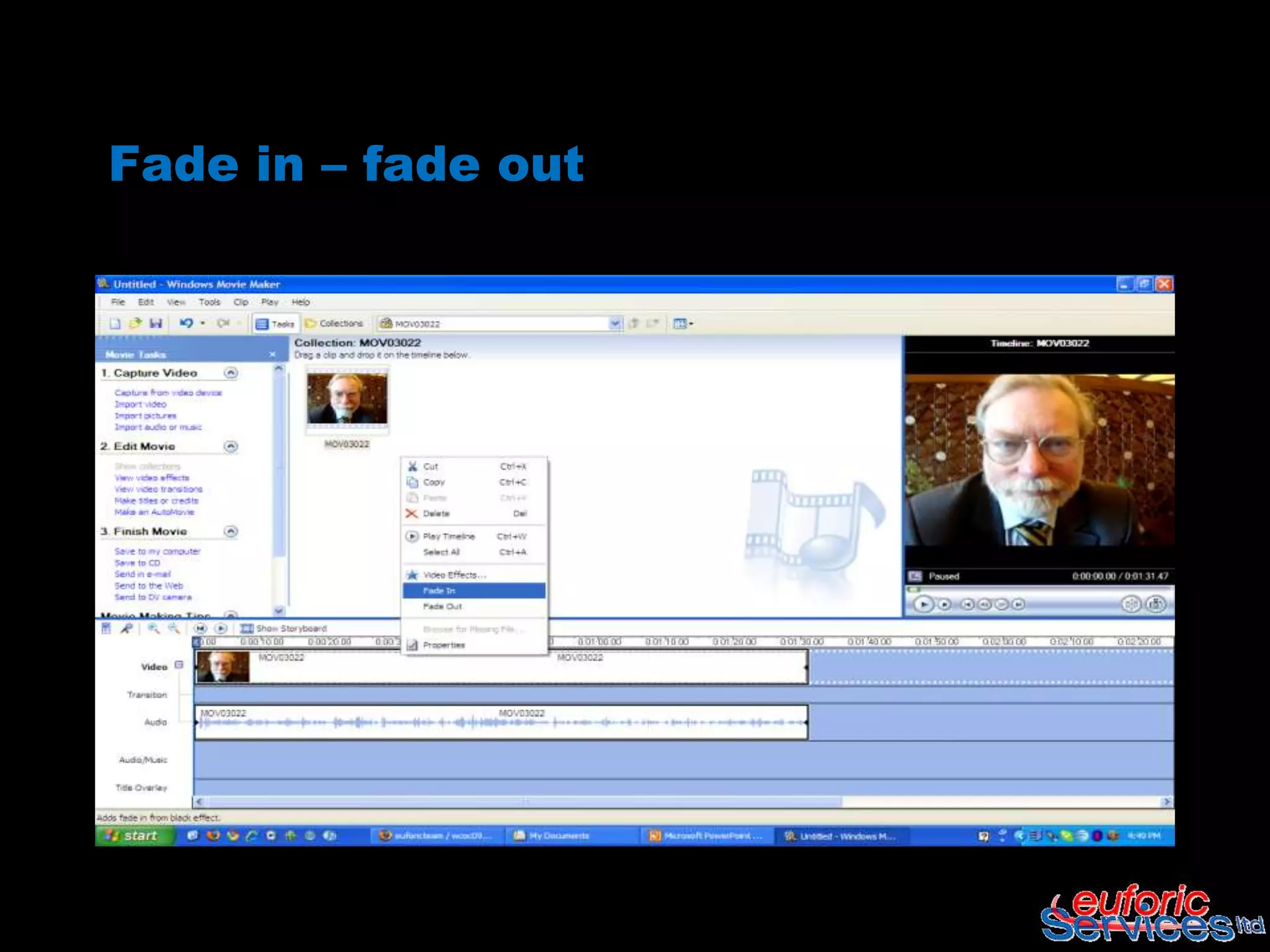 Fade in – fade out
 