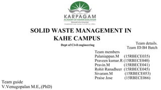 Solid waste management ppt | PPTX