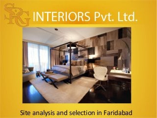 Site analysis and selection in Faridabad
 
