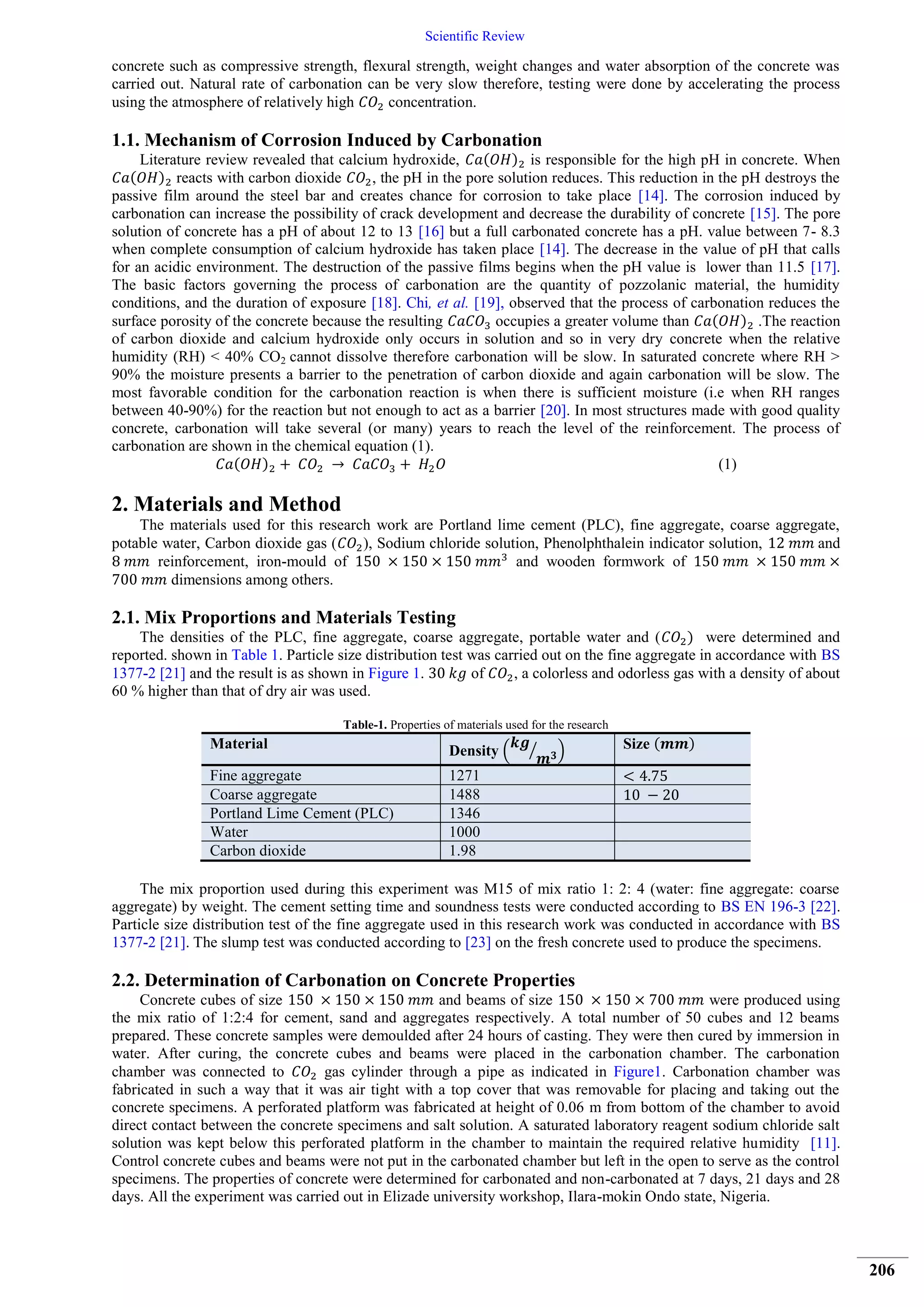 Effects of Carbonation on the Properties of Concrete | PDF