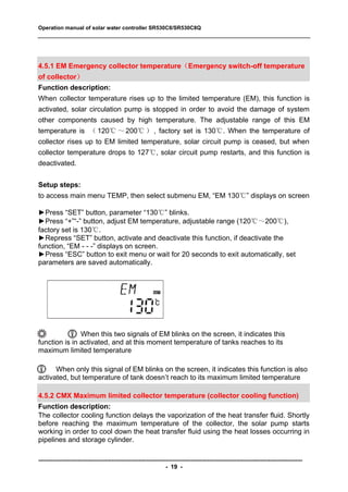 Operation manual of solar water controller SR530C8/SR530C8Q




When tank temperature rises to its preset maximal temperat...