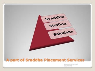 A part of Sraddha Placement Services
                          SRADDHA STAFFING
                          SOLUTIONS
 