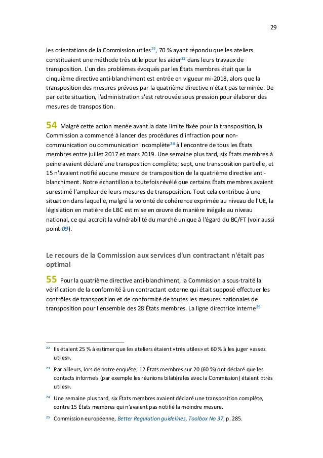 29
les orientations de la Commission utiles22, 70 % ayant répondu que les ateliers
constituaient une méthode très utile po...