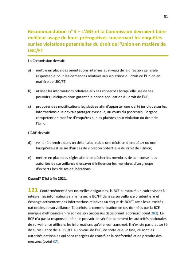 L’UE et la lutte contre le blanchiment de capitaux dans le secteur bancaire: des efforts fragmentés et une mise en œuvre i...