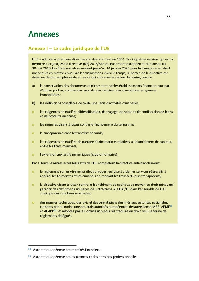 L’UE et la lutte contre le blanchiment de capitaux dans le secteur bancaire: des efforts fragmentés et une mise en œuvre i...