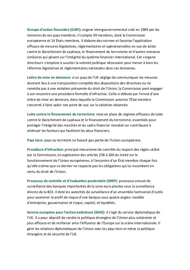 L’UE et la lutte contre le blanchiment de capitaux dans le secteur bancaire: des efforts fragmentés et une mise en œuvre i...