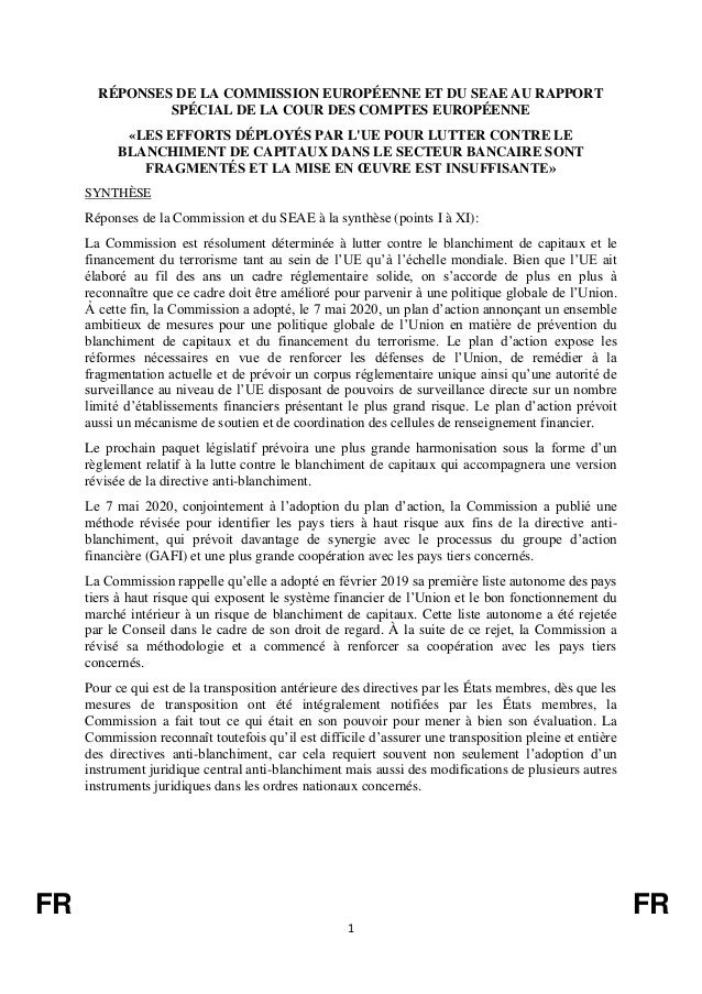 L’UE et la lutte contre le blanchiment de capitaux dans le secteur bancaire: des efforts fragmentés et une mise en œuvre i...