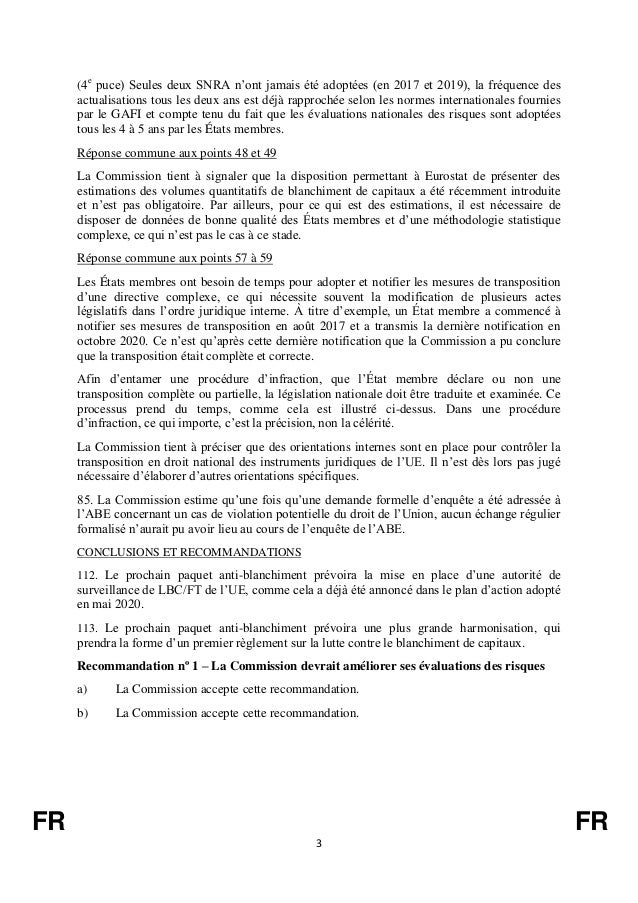 L’UE et la lutte contre le blanchiment de capitaux dans le secteur bancaire: des efforts fragmentés et une mise en œuvre i...