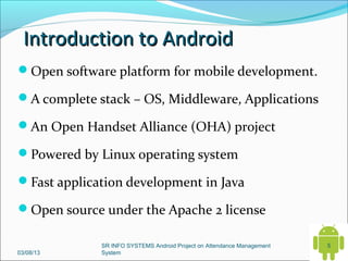 Oha Android Srand002 attendance management system | PPT