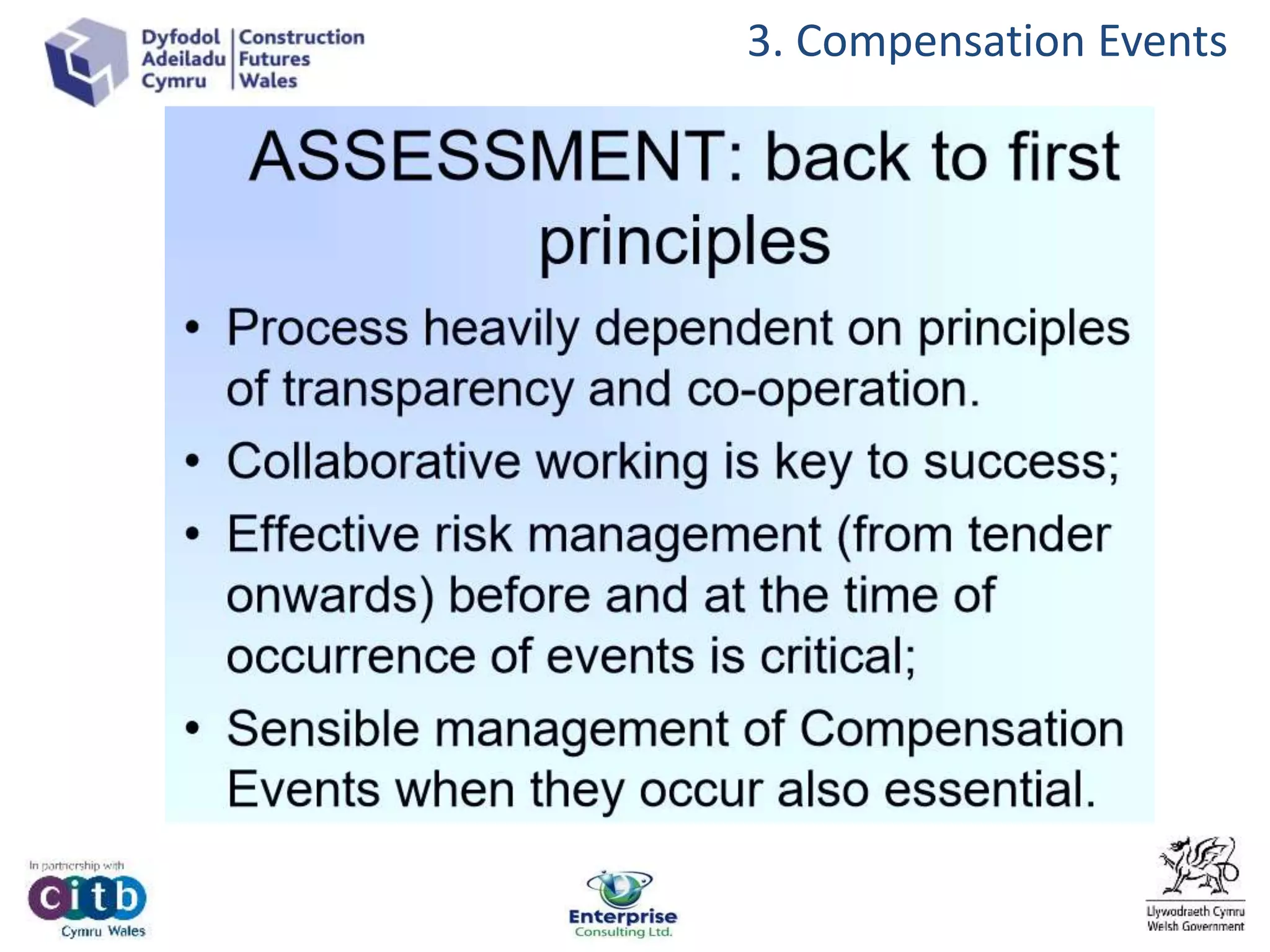 3. Compensation Events
 