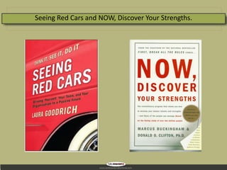 Seeing Red Cars and NOW, Discover Your Strengths.
 
