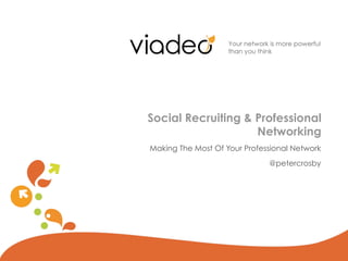 Social Recruiting & Professional
                    Networking
Making The Most Of Your Professional Network
                              @petercrosby
 