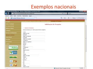 Exemplos nacionais 