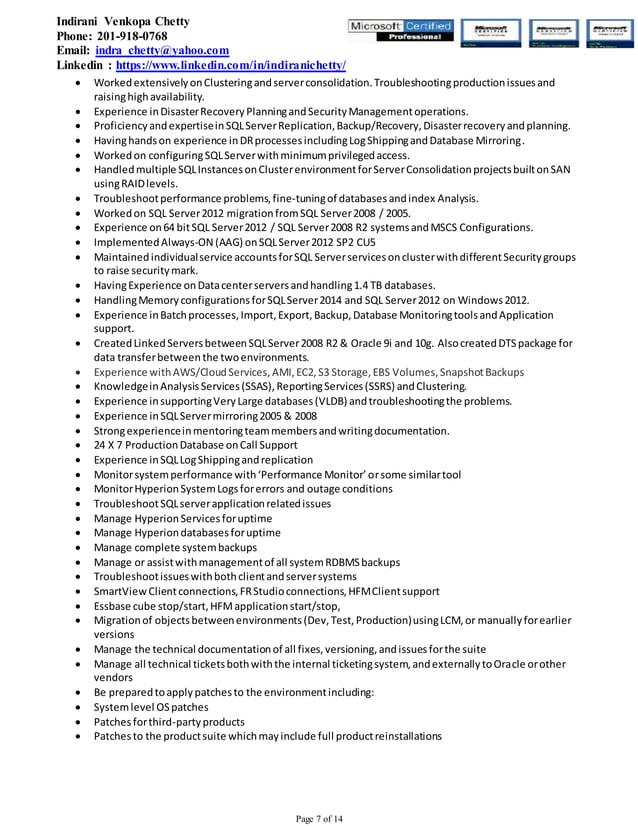 Sr Database Administrator PostgreSQL and SQL Server - Engineering | PDF