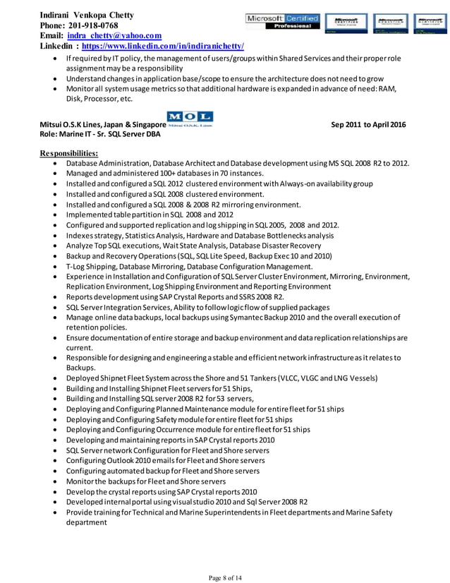 Sr Database Administrator PostgreSQL and SQL Server - Engineering | PDF