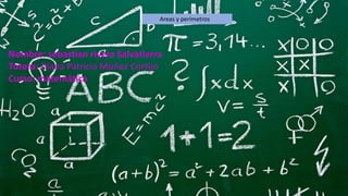 Areas y perimetros
Nombre: sebastian rivera Salvatierra
Tutora: Diana Patricia Muñoz Cortijo
Curso: matemática