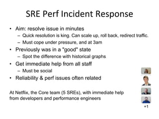 SRE	
  Perf	
  Incident	
  Response	
  
 