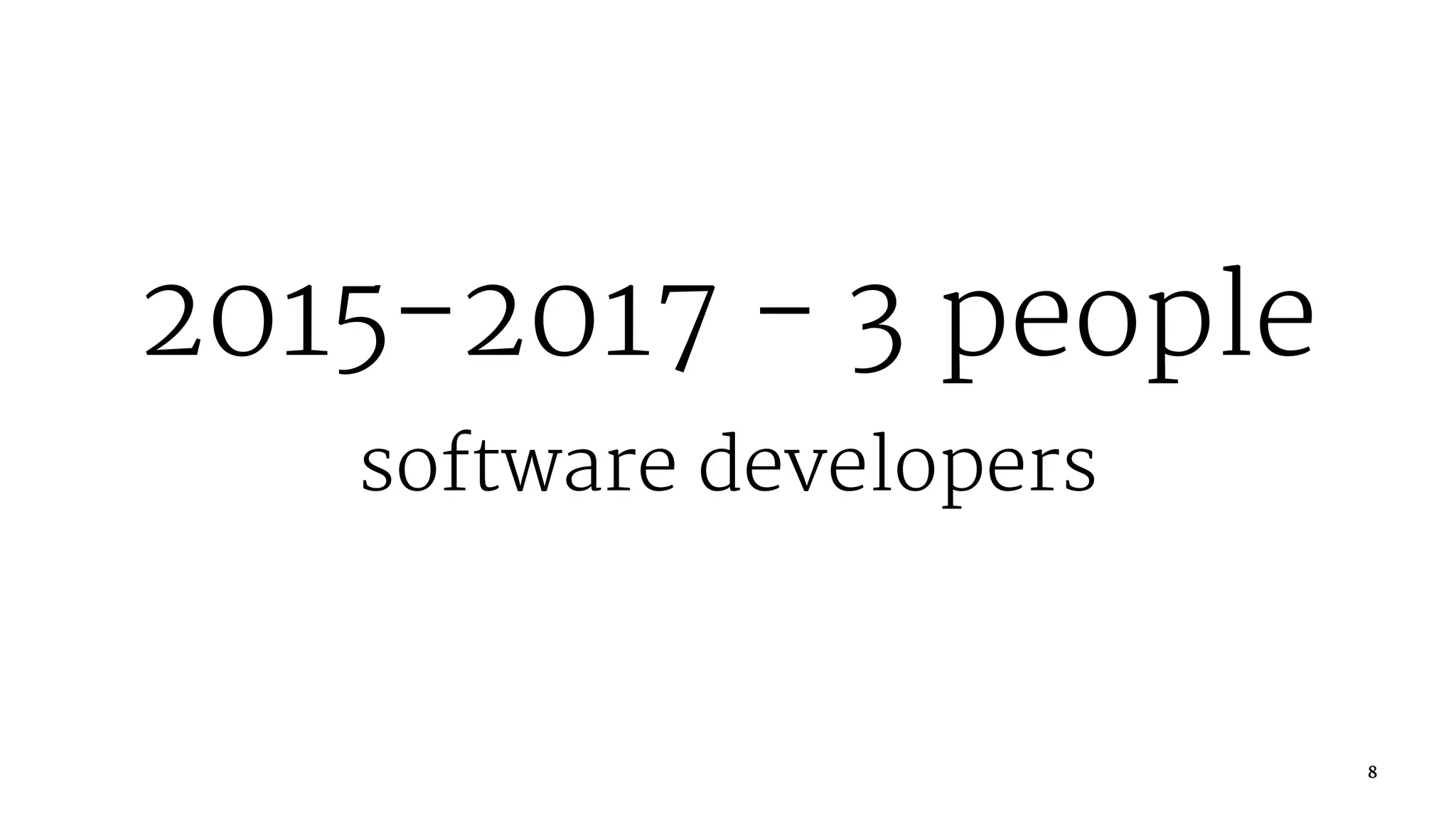 2015-2017 - 3 people
software developers
8
 