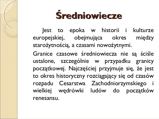Sredniowiecze