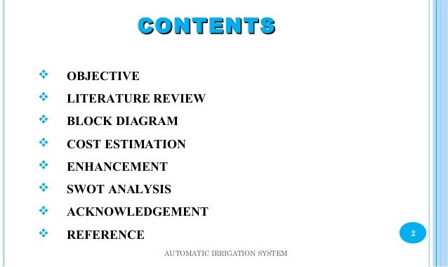 Literature review of irrigation system image