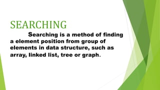 Searching and sorting | PPT