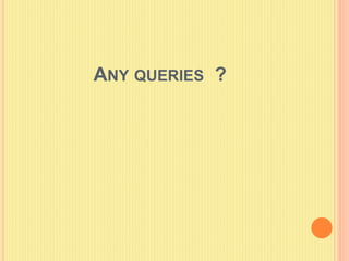 ANY QUERIES ?
 