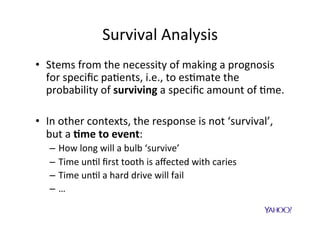 Examples	of	a	survival	curve	
higher	post-click		
engagement	
lower	post-click		
engagement	
 