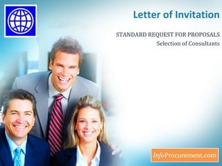 Letter of Invitation STANDARD REQUEST FOR PROPOSALS Selection of Consultants 