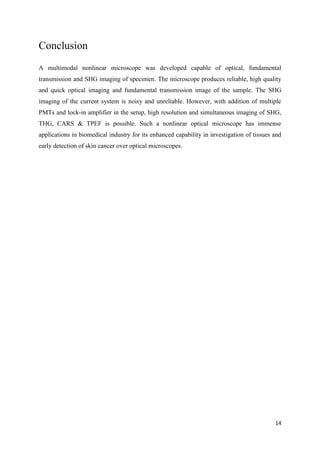 Development of Nonlinear Optical Microscope and Scanner | PDF