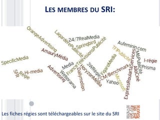 LES MEMBRES DU SRI:
Les fiches régies sont téléchargeables sur le site du SRI
 